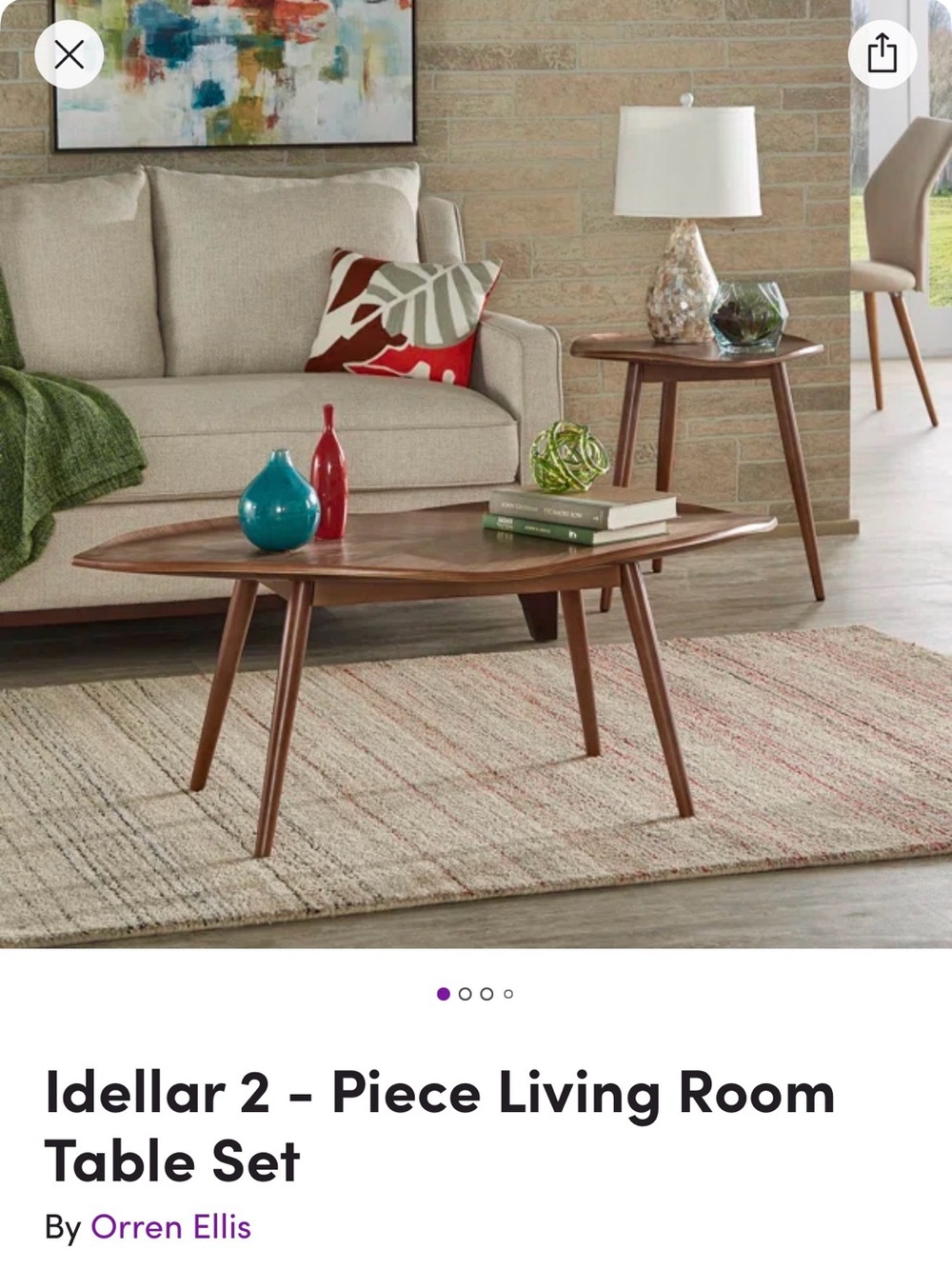 Idellar 2-Piece Coffee and End Table Set - Walnut